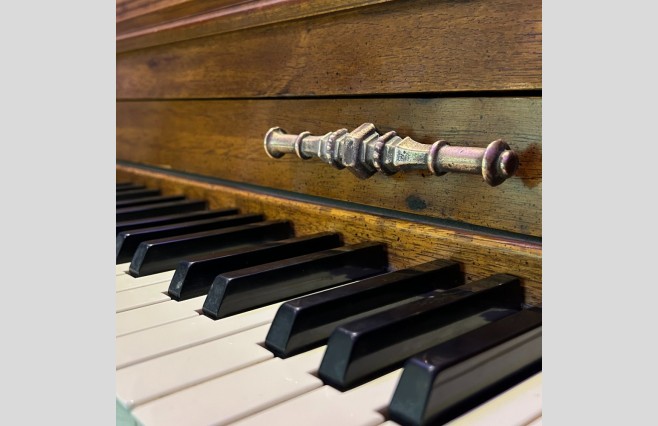 Baldwin Satin Mahogany Console Upright Piano, Used - All Inclusive Premium Package (SN:11103) - Image 8